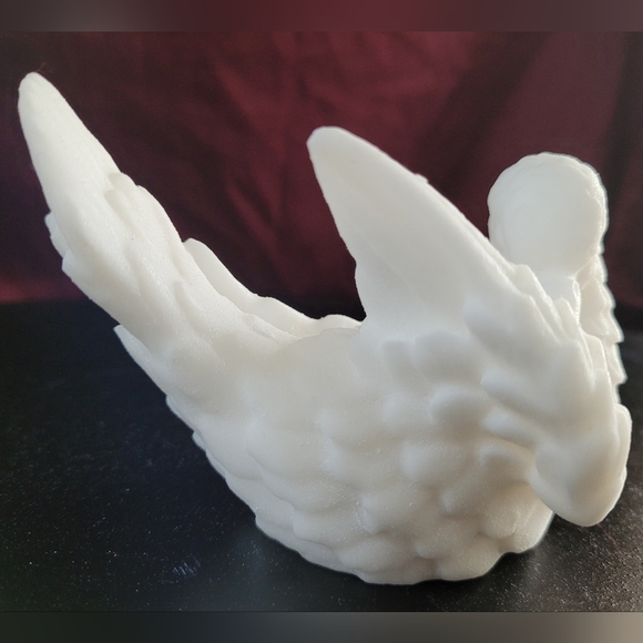 Vintage Alabaster White Dove Love Bird - Picture 2 of 11